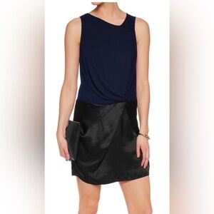 Clu Pleated cotton modal-blend & silk mini dress-XS-MADE IN THE US